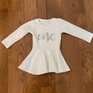Custom White Birthday Dress for 1 Year Old (18 Months - From Etsy)